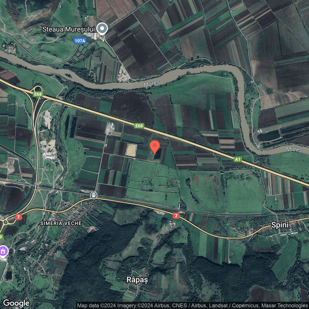 Poza harta hybrid, zoom 14, adresa Saulesti Hunedoara, , judetul