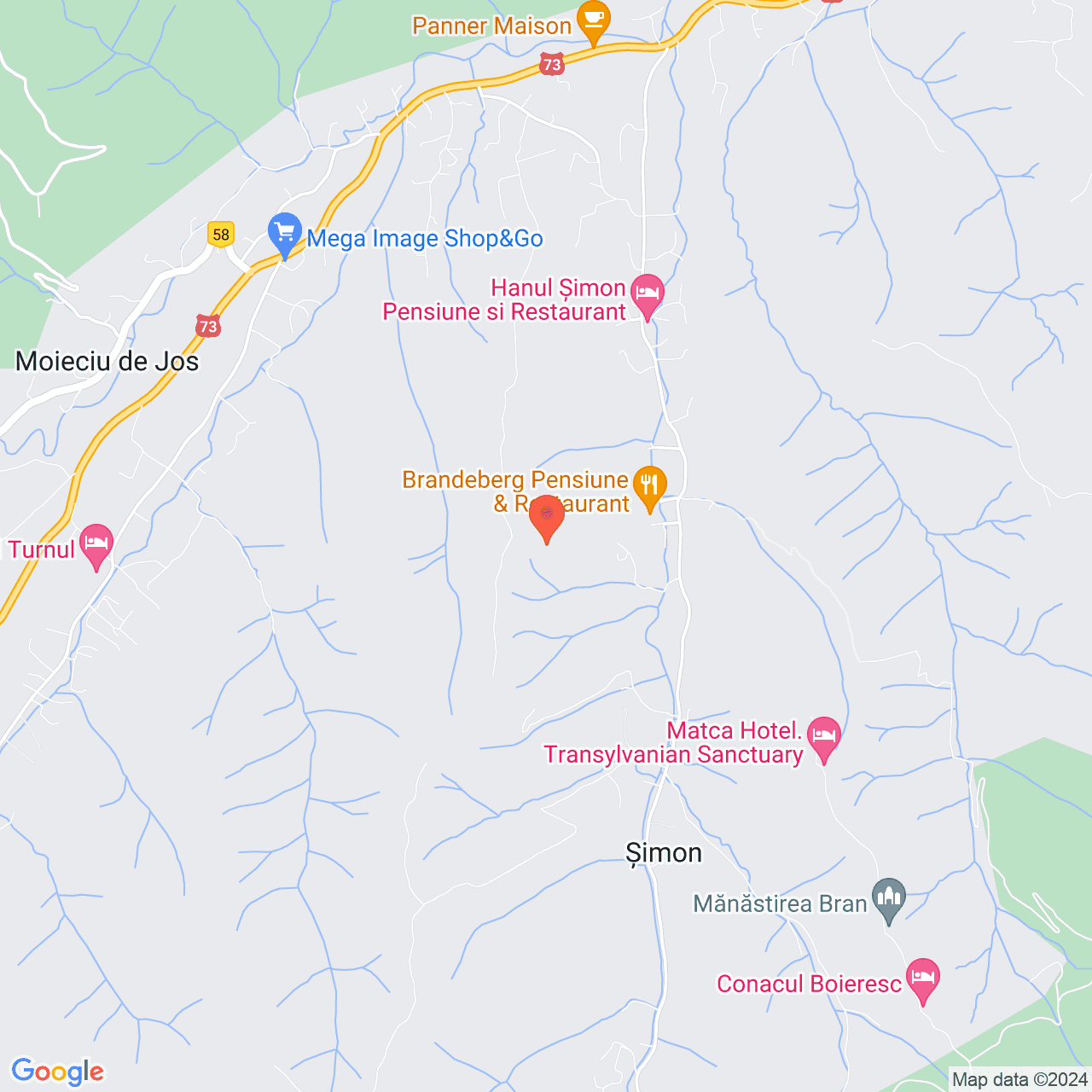 Poza harta streetview, zoom 14, adresa Bran Brasov, , judetul