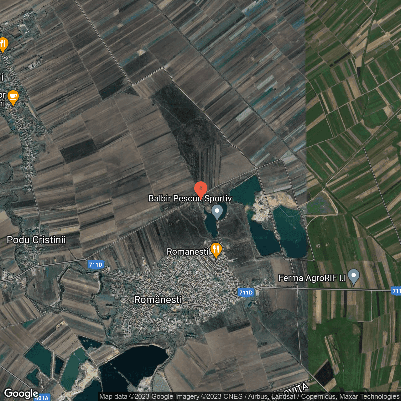 Poza harta hybrid, zoom 14, adresa Potlogi, , judetul