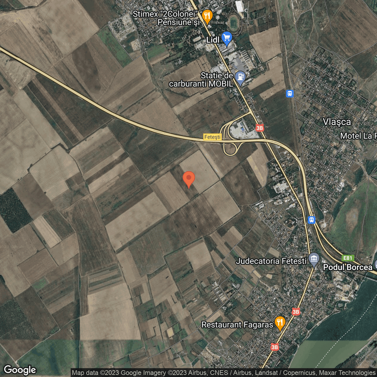 Poza harta hybrid, zoom 14, adresa Fetesti, , judetul