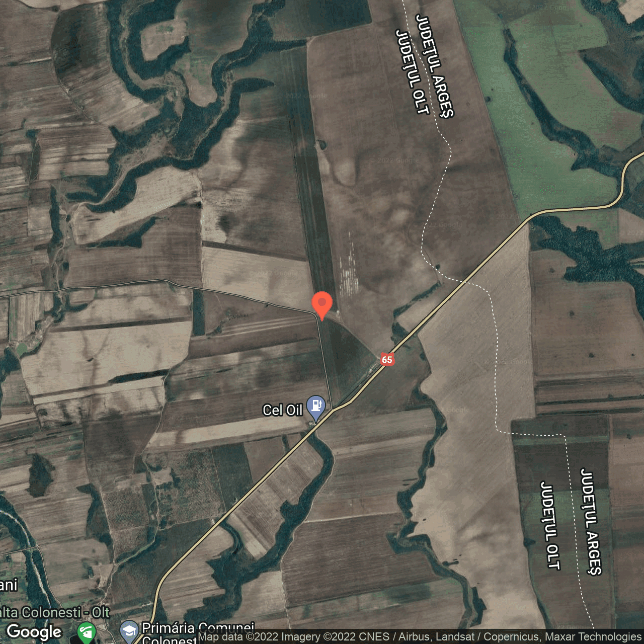 Poza harta hybrid, zoom 14, adresa Colonesti, judetul Olt