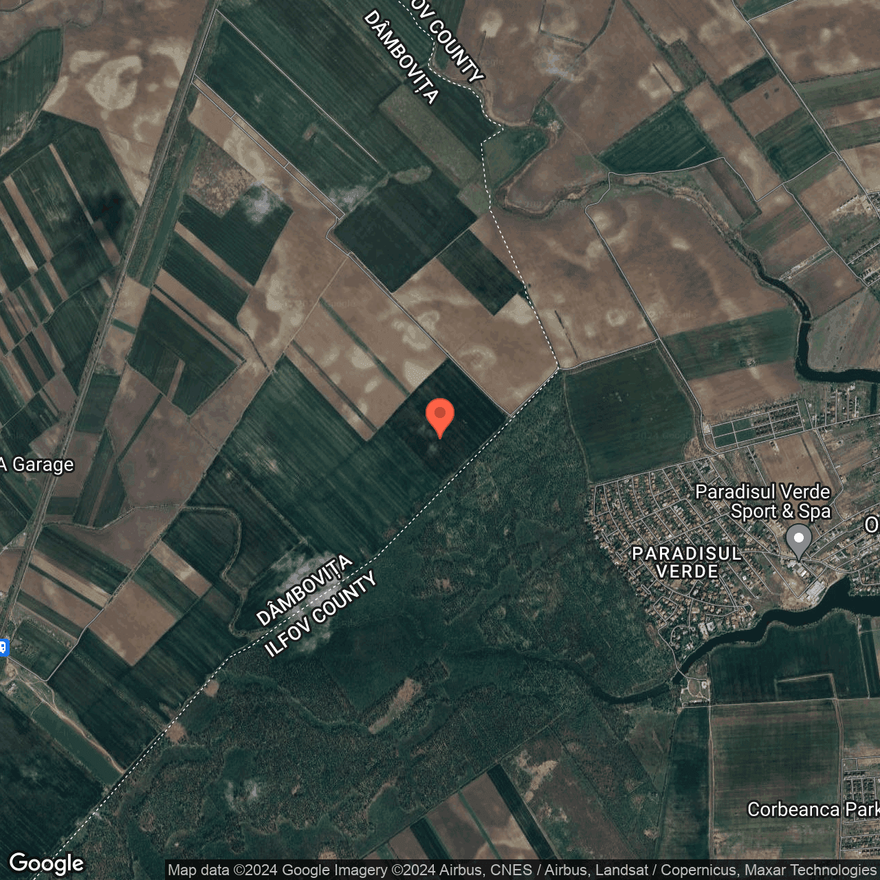 Poza harta hybrid, zoom 14, adresa Crevedia, , judetul