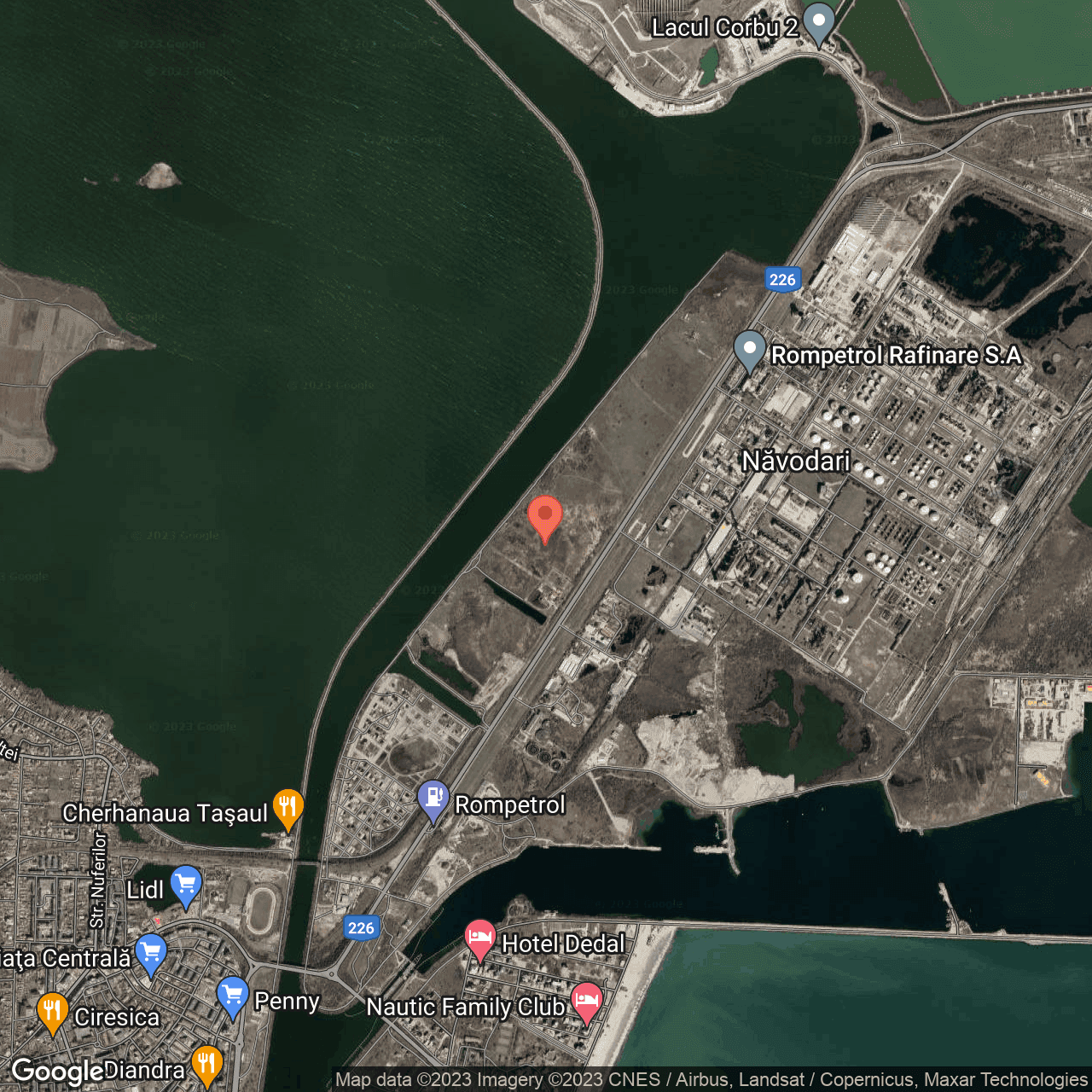 Poza harta hybrid, zoom 14, adresa Navodari, , judetul