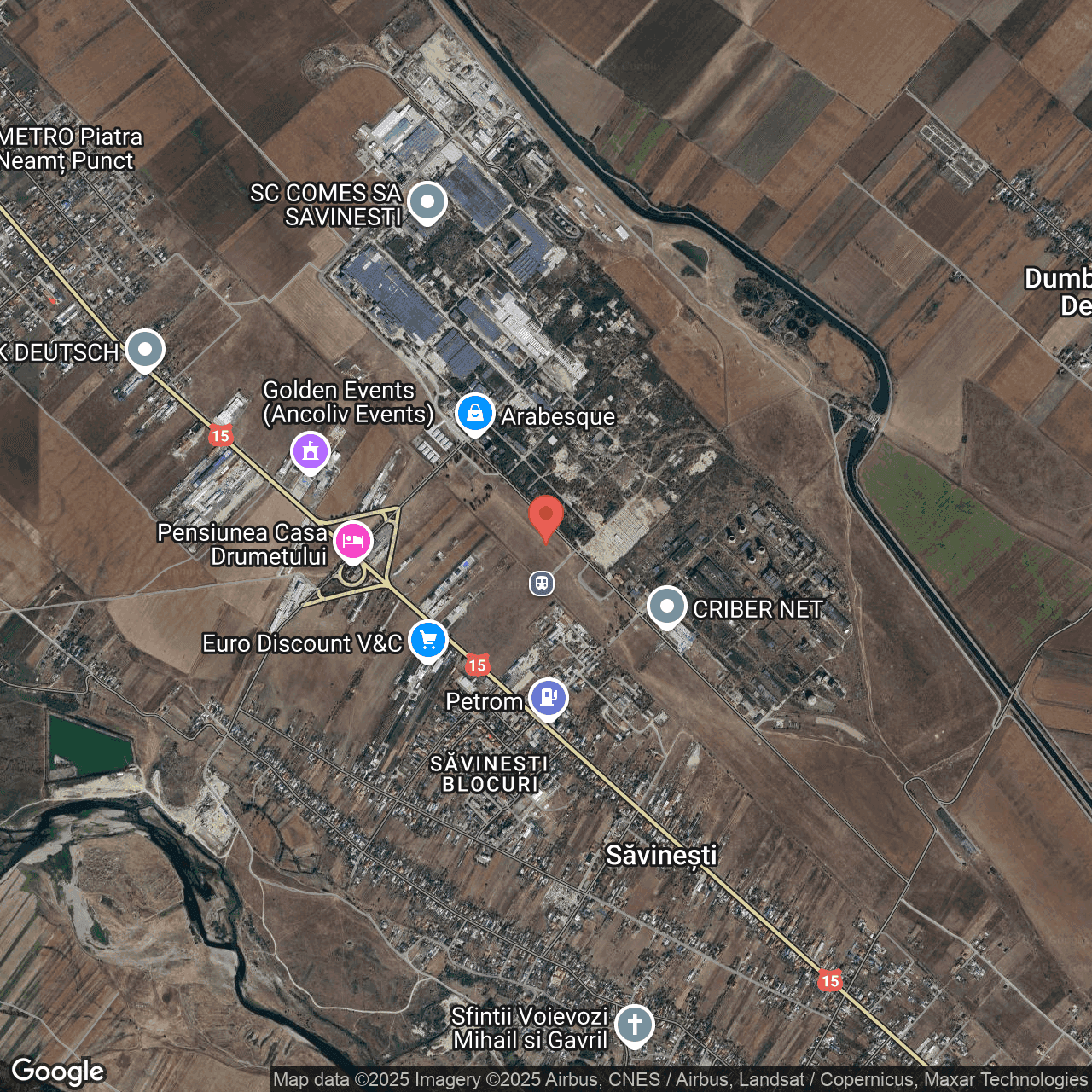 Poza harta hybrid, zoom 14, adresa Săvinești, str. Gheorghe Caranfil, , judetul