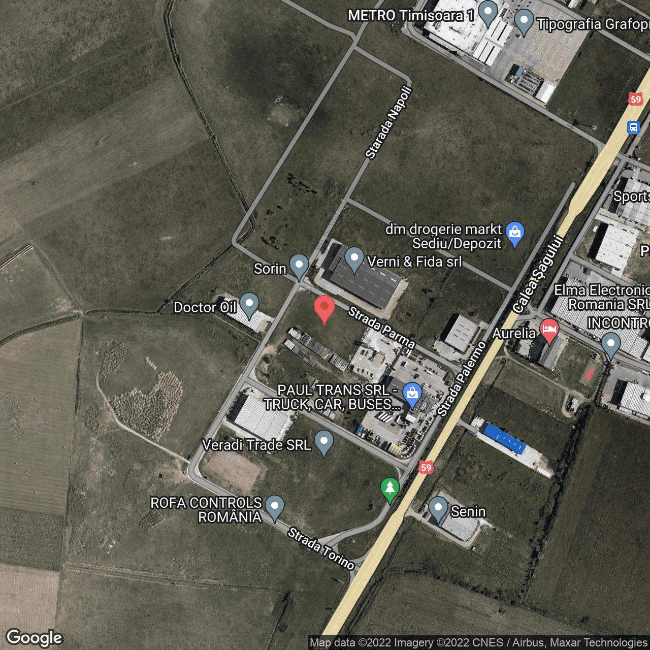 Poza harta hybrid, zoom 16, adresa Borsec 4A, Timisoara, judetul Timis