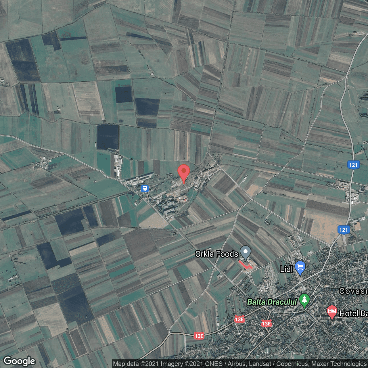 Poza harta hybrid, zoom 14, adresa Covasna, judetul Covasna