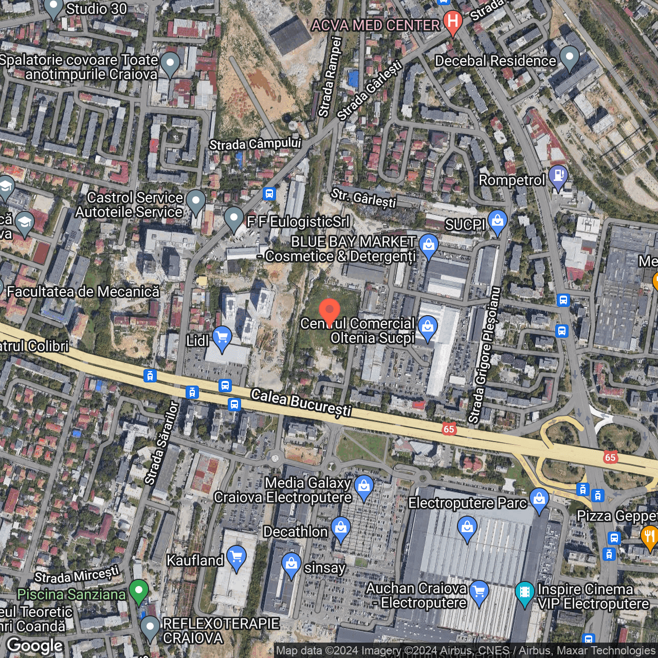 Poza harta hybrid, zoom 16, adresa Craiova, Calea Bucuresti, nr. 121, , judetul