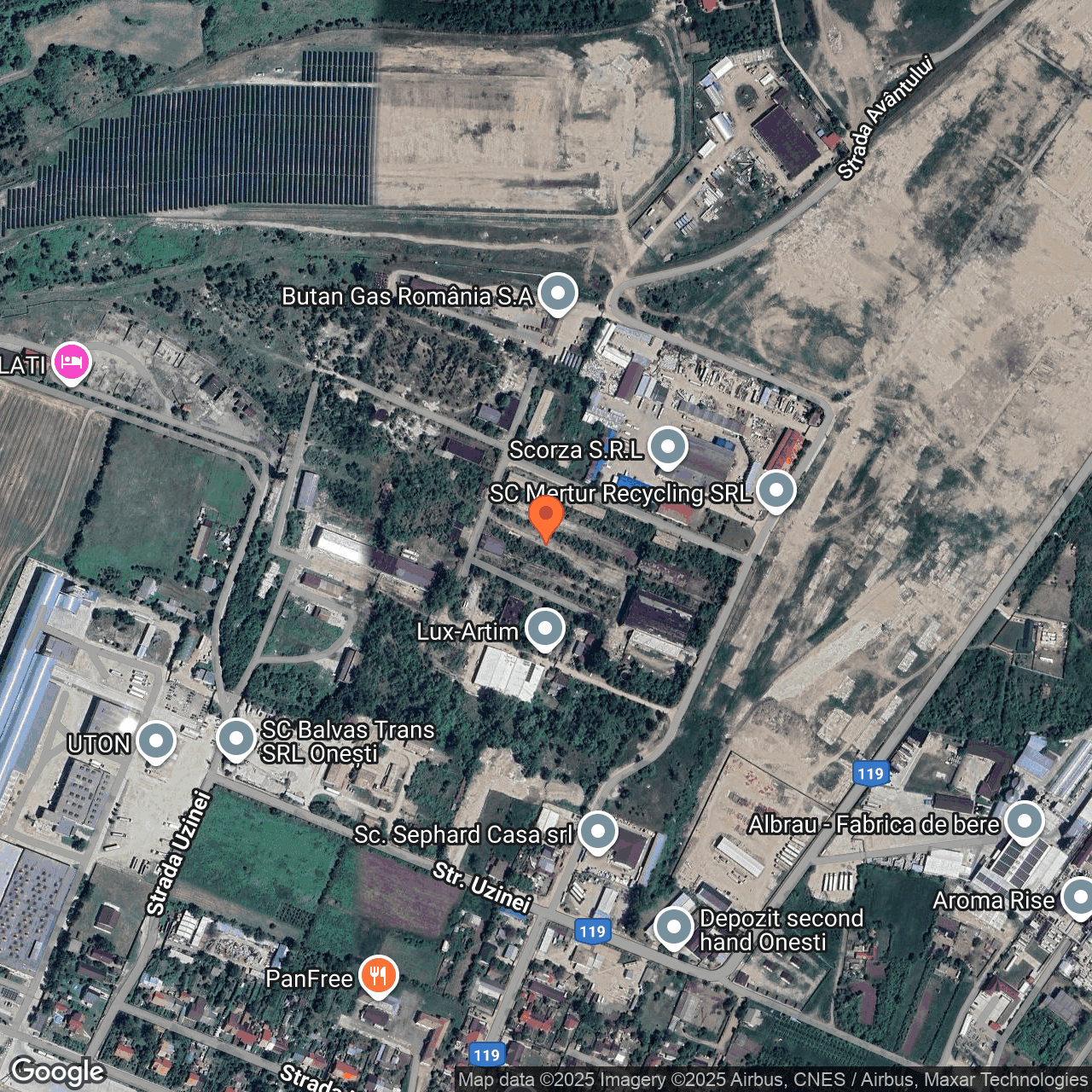 Poza harta hybrid, zoom 16, adresa Onesti, str. Avantului, nr.11, , judetul