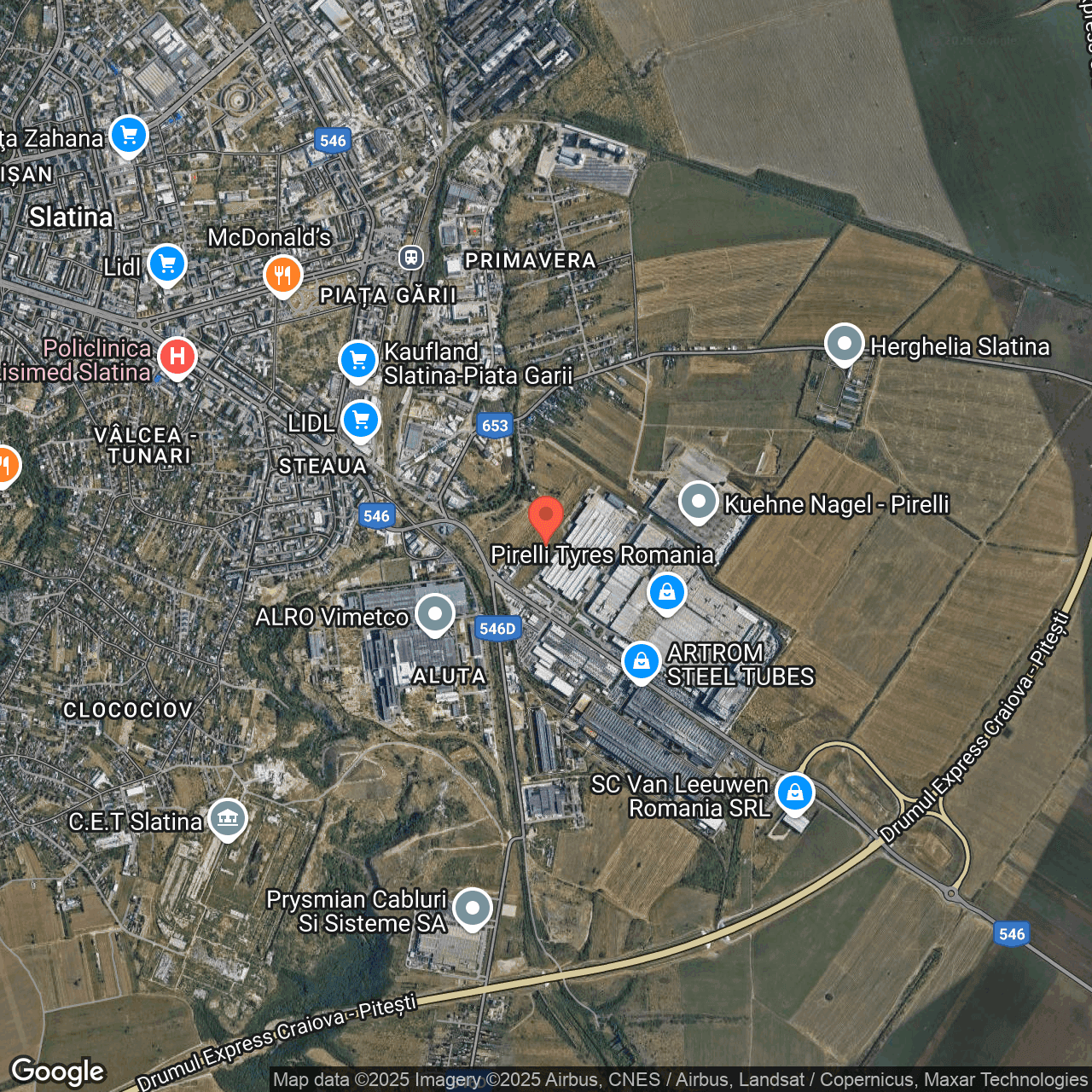 Poza harta hybrid, zoom 14, adresa Slatina Olt, , judetul