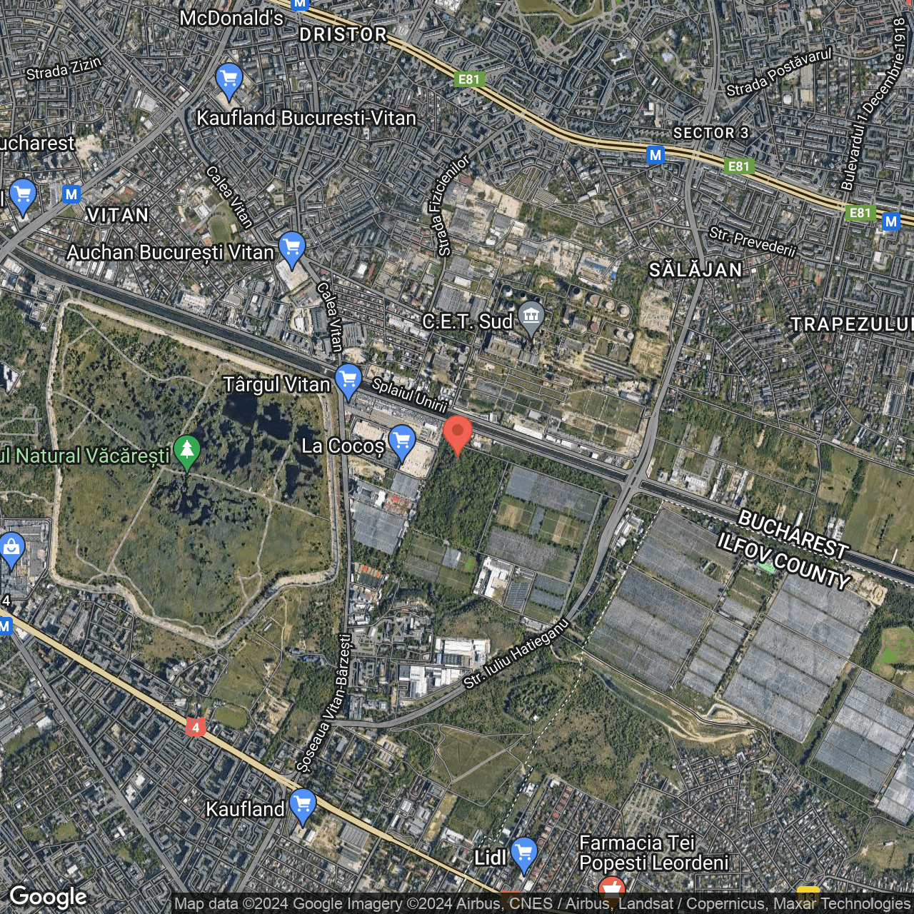 Poza harta hybrid, zoom 14, adresa Bucuresti, str. Splaiul Unirii, nr.454A , , judetul