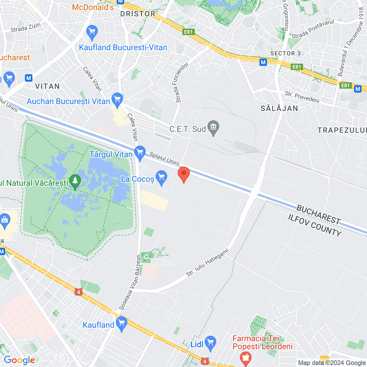 Poza harta streetview, zoom 14, adresa Bucuresti, str. Splaiul Unirii, nr.454A , , judetul