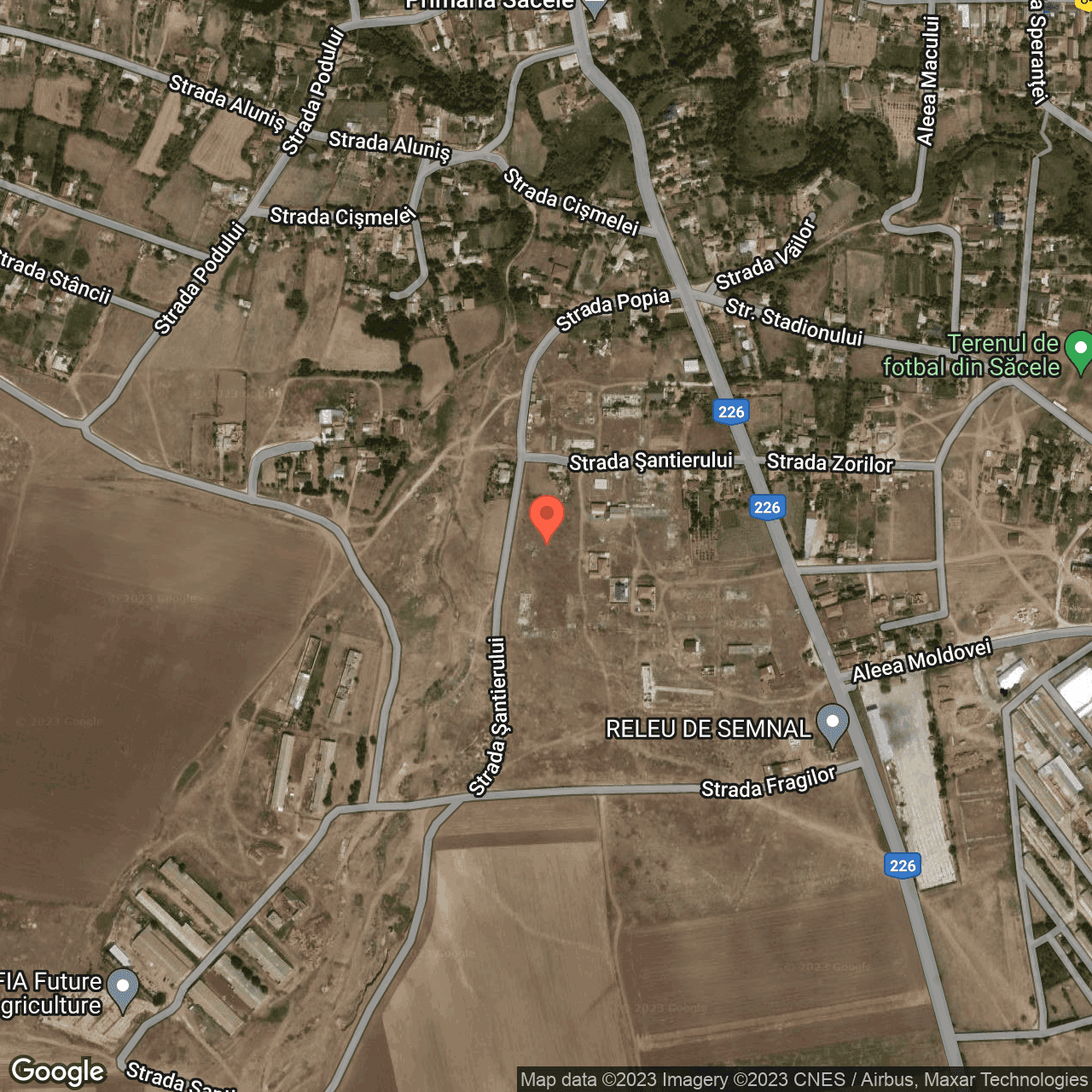 Poza harta hybrid, zoom 16, adresa Sacele, str. Santierului, nr. 7B, , judetul