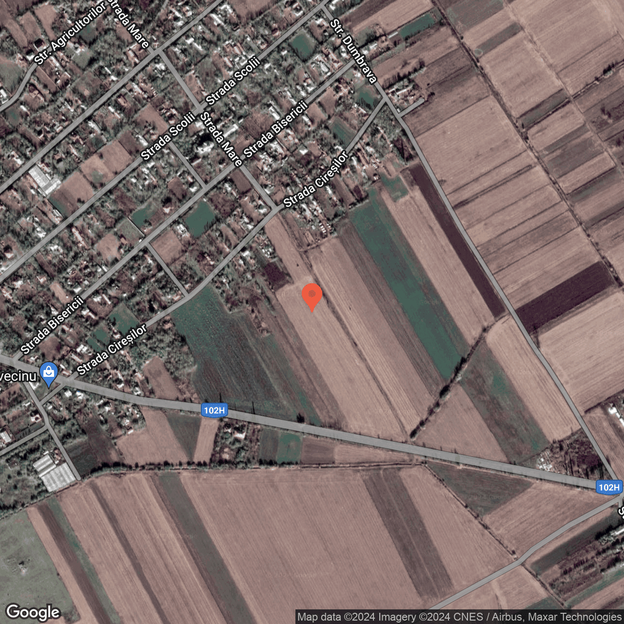 Poza harta hybrid, zoom 16, adresa Glodeanu Siliștea, Sat Cârligu Mare, , judetul