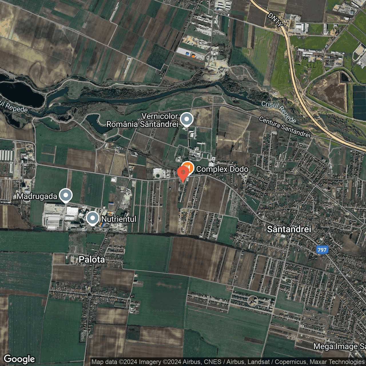 Poza harta hybrid, zoom 14, adresa Santandrei Bihor, , judetul