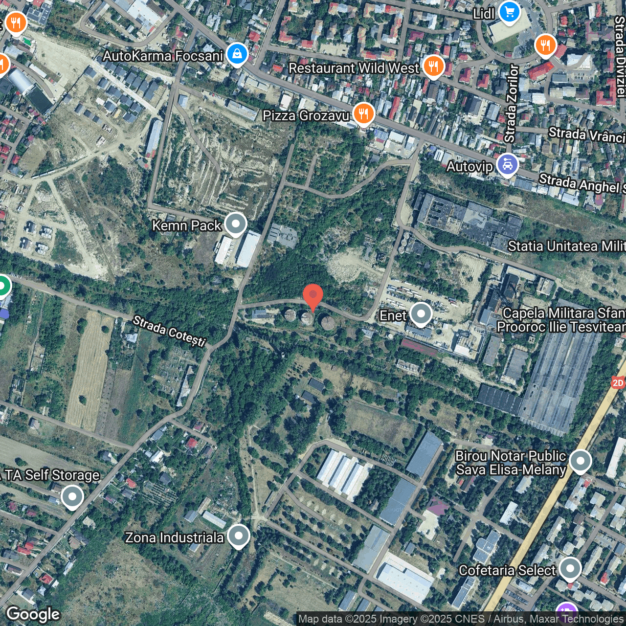 Poza harta hybrid, zoom 16, adresa Focsani, Bdul BUCURESTI, Nr. 4, Jud. Vrancea, , judetul