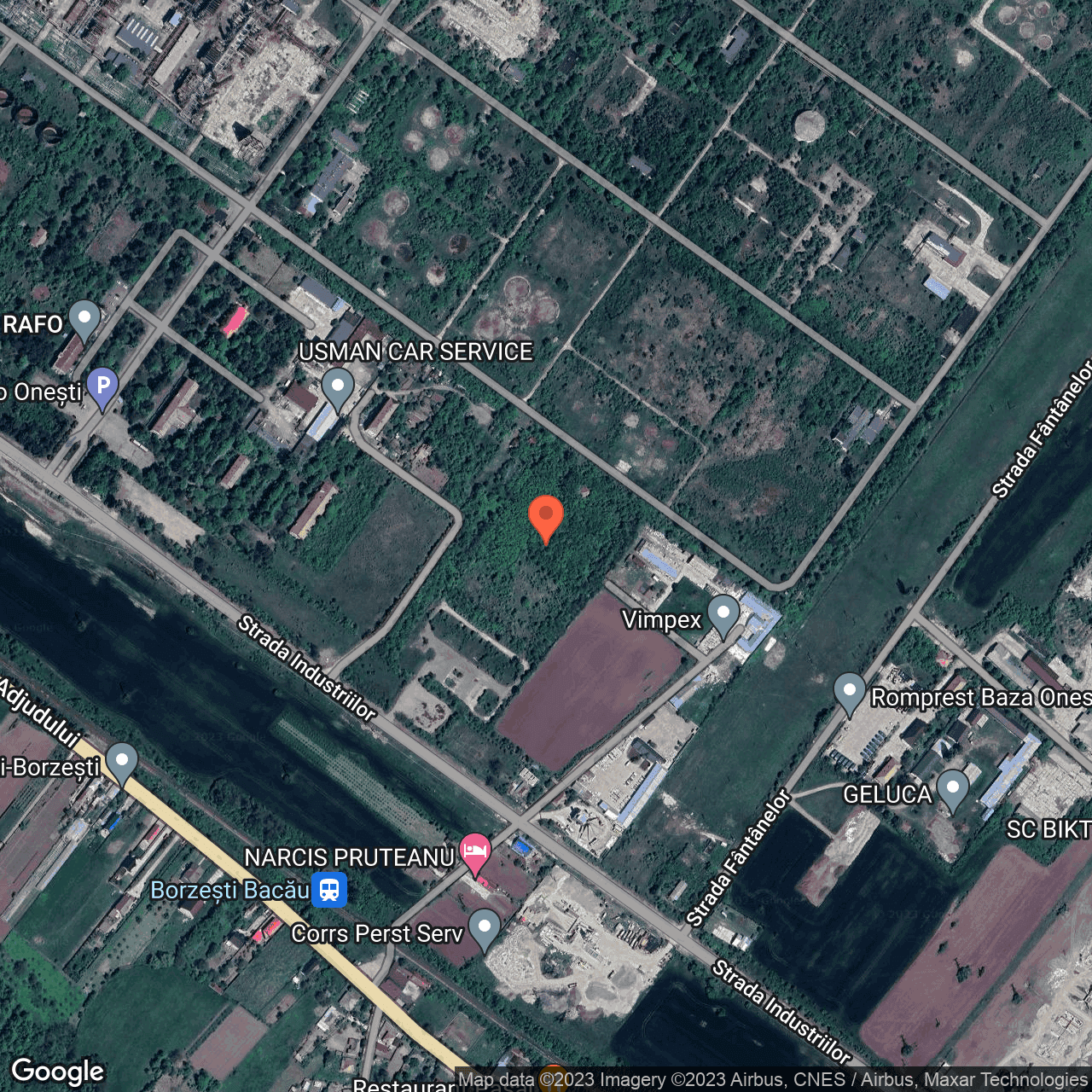 Poza harta hybrid, zoom 16, adresa Onesti, , judetul
