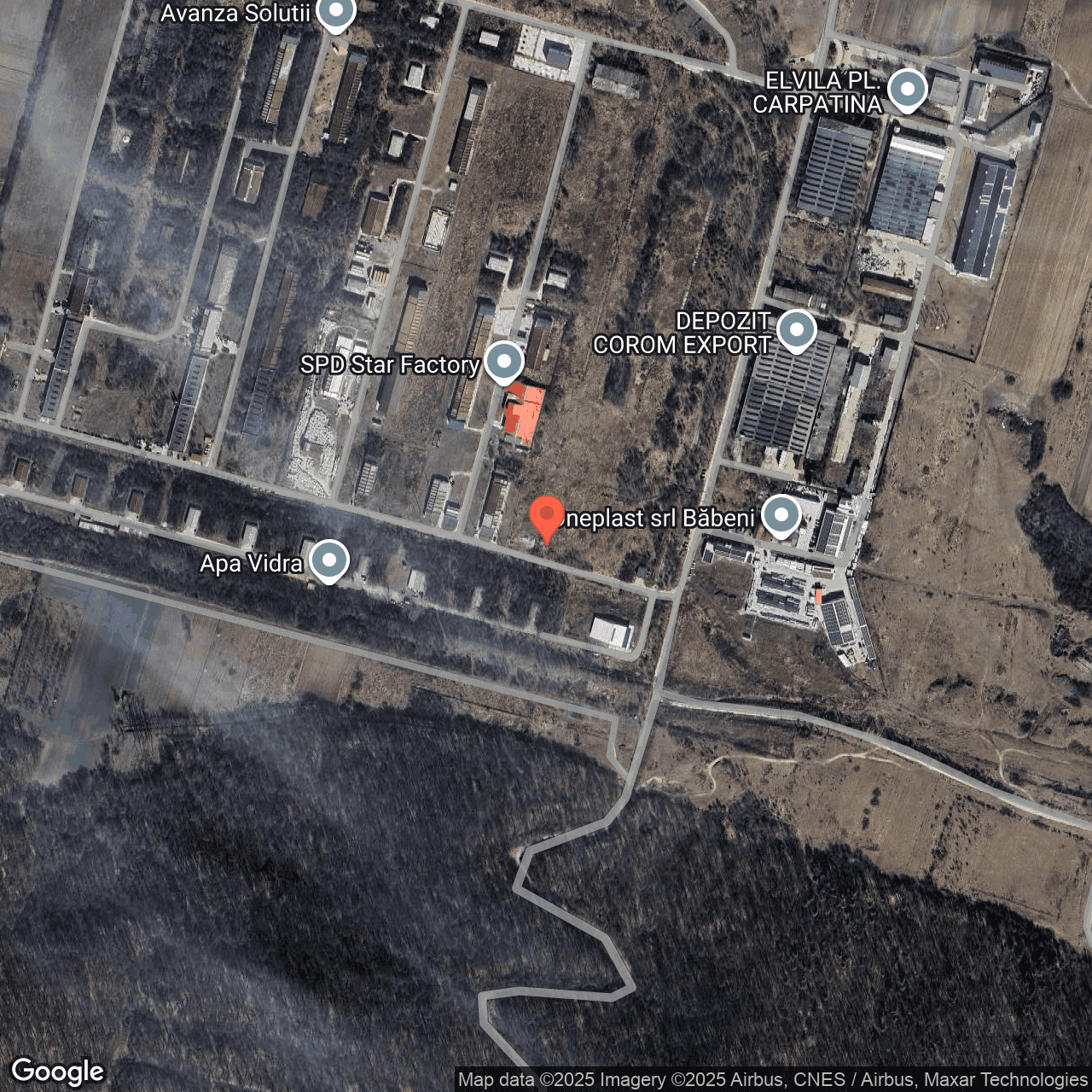 Poza harta hybrid, zoom 16, adresa Băbeni, str. Uzinei nr. 1, jud. Vâlcea, , judetul