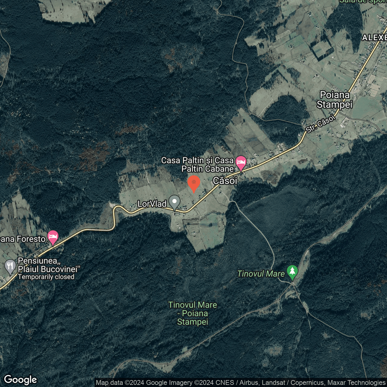 Poza harta hybrid, zoom 14, adresa Poiana Stampei Suceava, , judetul