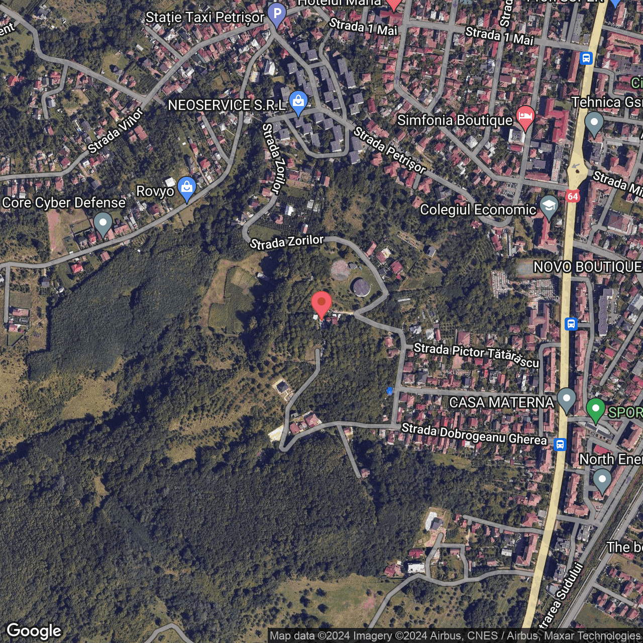 Poza harta hybrid, zoom 16, adresa Ramnicu Valcea, str. George Bacovia nr. 23, , judetul