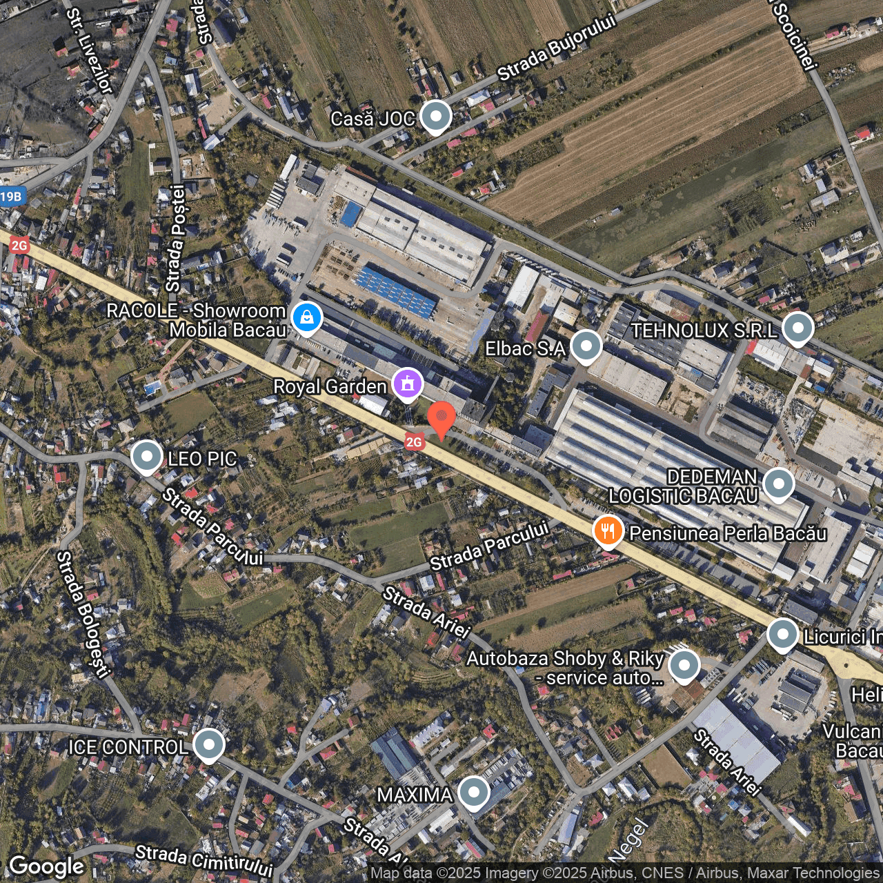 Poza harta hybrid, zoom 16, adresa Bacău, Calea Moinești, nr. 34, , judetul