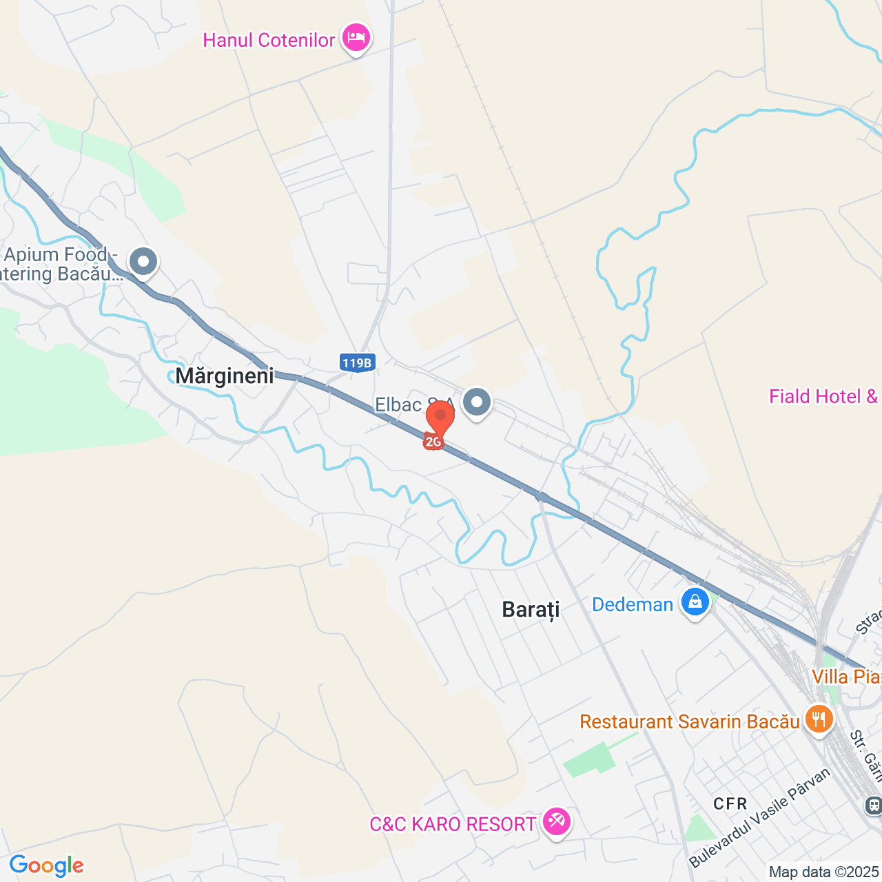 Poza harta streetview, zoom 14, adresa Bacău, Calea Moinești, nr. 34, , judetul