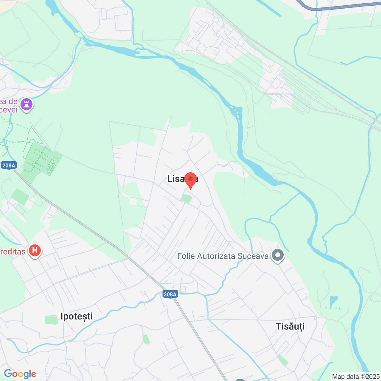 Poza harta streetview, zoom 14, adresa Lisaura, com.Ipotești, str. Pictor Palamar, , judetul