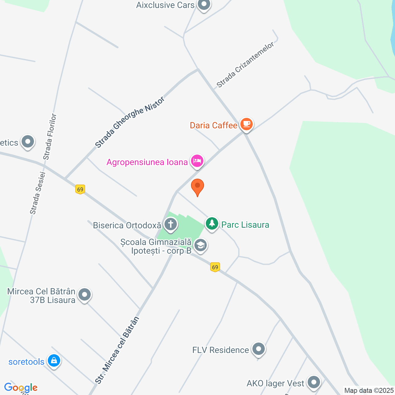 Poza harta streetview, zoom 16, adresa Lisaura, com.Ipotești, str. Pictor Palamar, , judetul