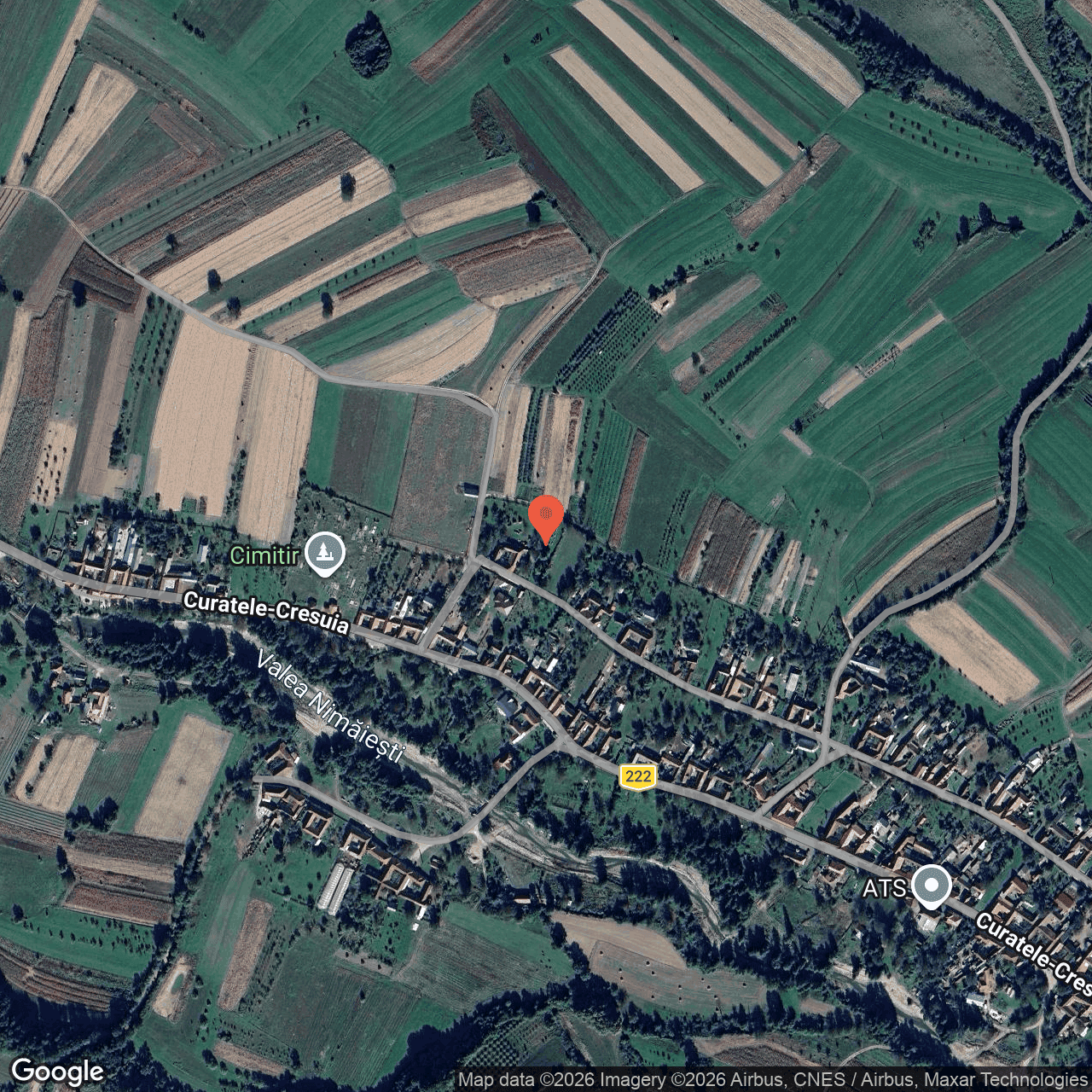 Poza harta hybrid, zoom 16, adresa Burda Budureasa Bihor, , judetul