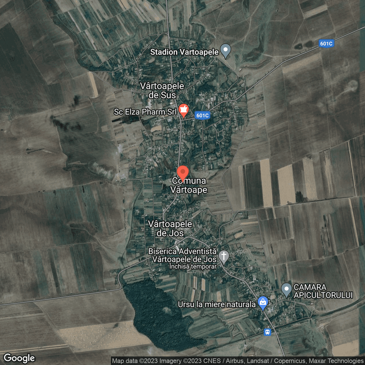 Poza harta hybrid, zoom 14, adresa Vartoape de sus, , judetul