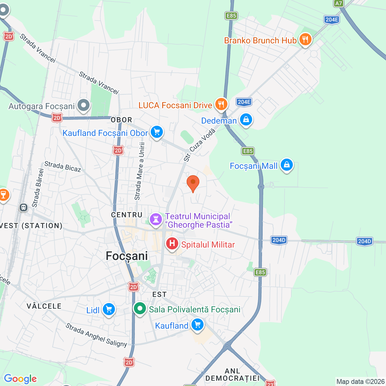 Poza harta streetview, zoom 14, adresa Focsani, str Alecu Sihleanu nr. 8C, , judetul