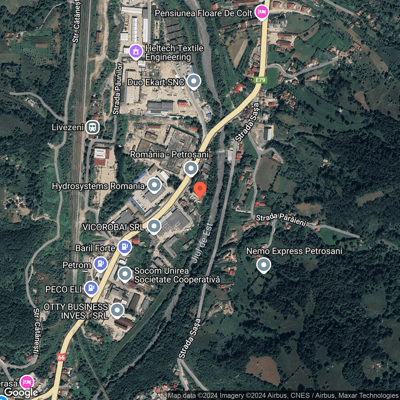 Poza harta hybrid, zoom 16, adresa Petrosani, Strada Livezeni,, , judetul