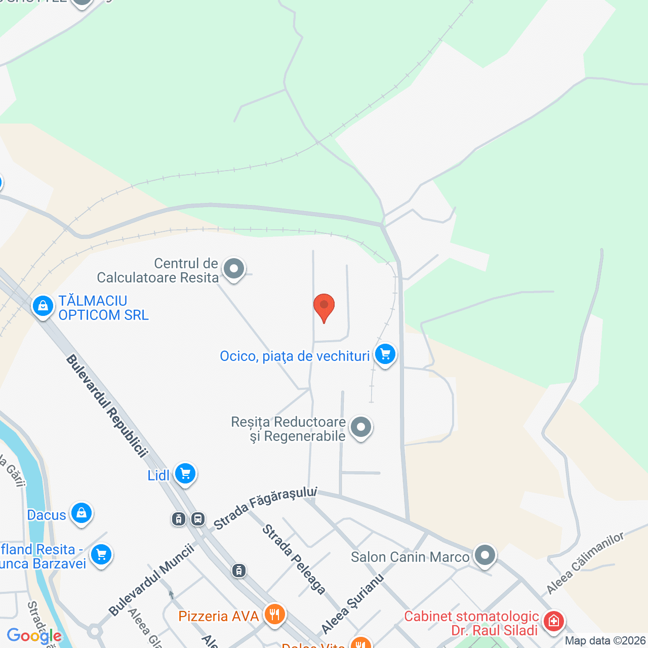 Poza harta streetview, zoom 16, adresa Resita, judetul Caras-Severin, , judetul