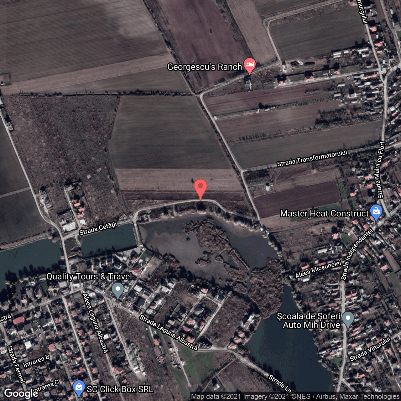 Poza harta hybrid, zoom 16, adresa Mecheaua, Corbeanca, judetul Bucuresti Ilfov