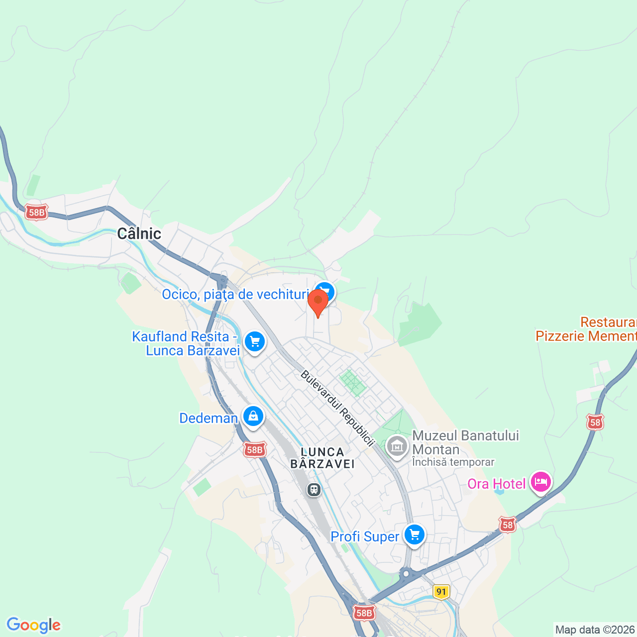 Poza harta streetview, zoom 14, adresa Resita, judetul Caras-Severin, , judetul