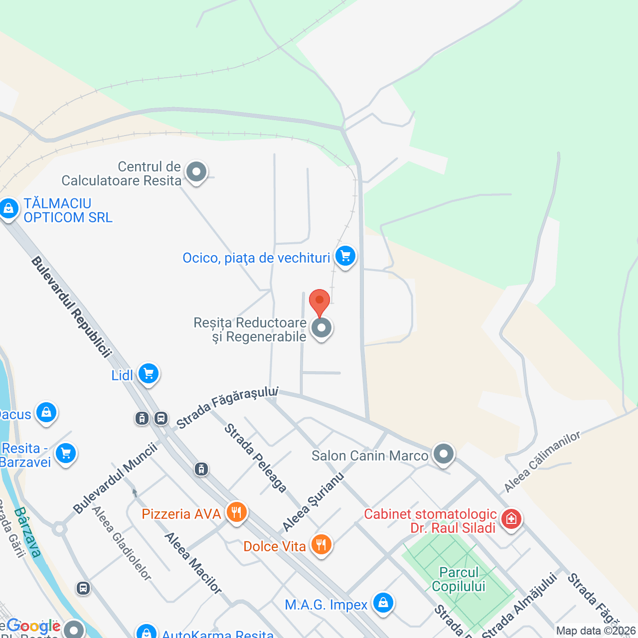 Poza harta streetview, zoom 16, adresa Resita, judetul Caras-Severin, , judetul