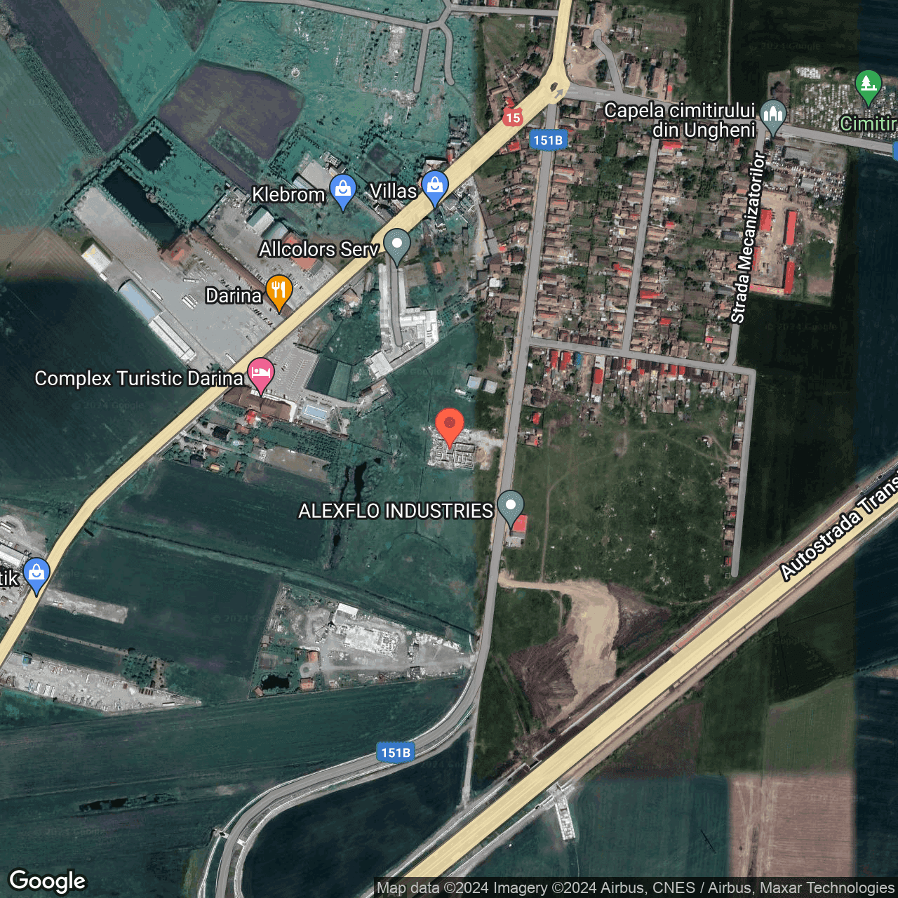 Poza harta hybrid, zoom 16, adresa Ungheni Mures, , judetul