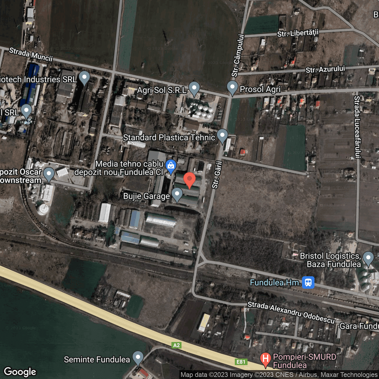 Poza harta hybrid, zoom 16, adresa Fundulea, , judetul