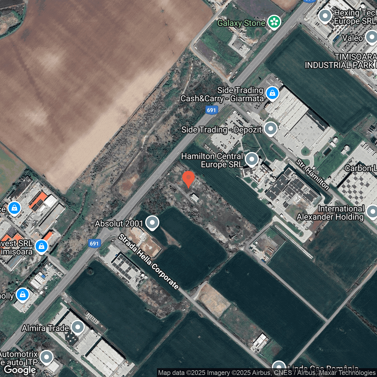 Poza harta hybrid, zoom 16, adresa Giarmata Timis, , judetul