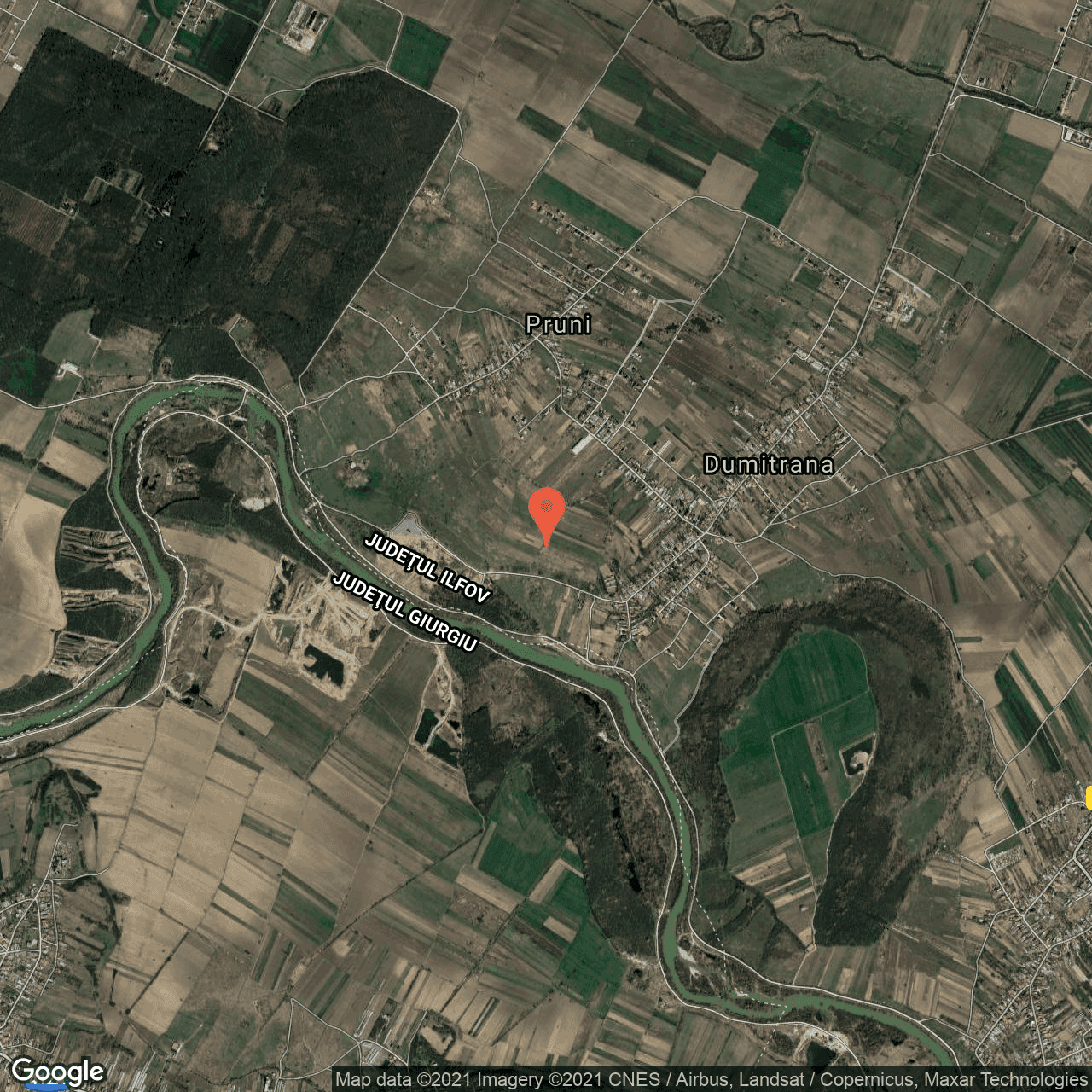 Poza harta hybrid, zoom 14, adresa Dumitrana, Magurele, judetul Bucuresti Ilfov