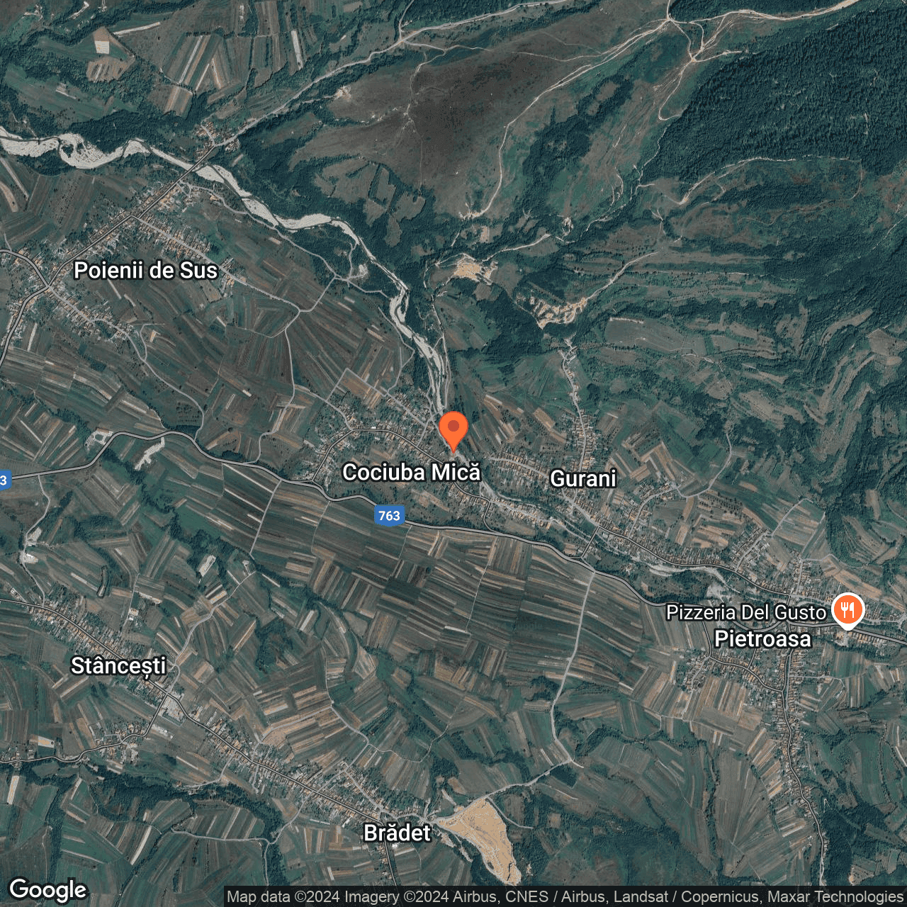 Poza harta hybrid, zoom 14, adresa Cociuba Mica Pietroasa judet Bihor, , judetul