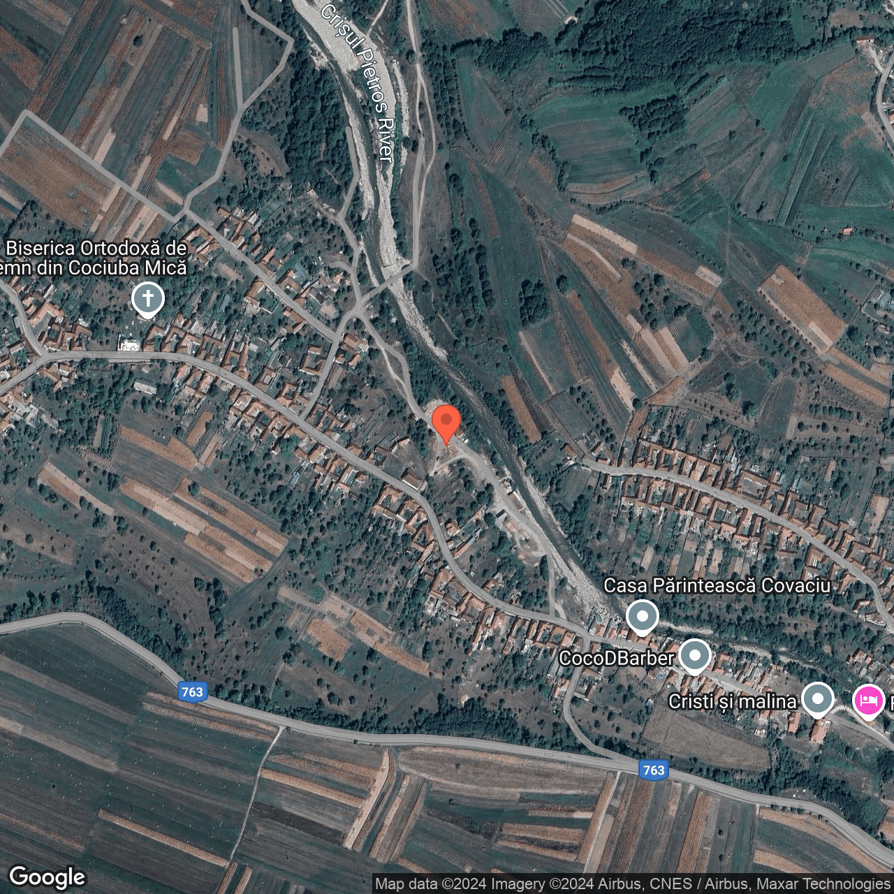 Poza harta hybrid, zoom 16, adresa Cociuba Mica Pietroasa judet Bihor, , judetul