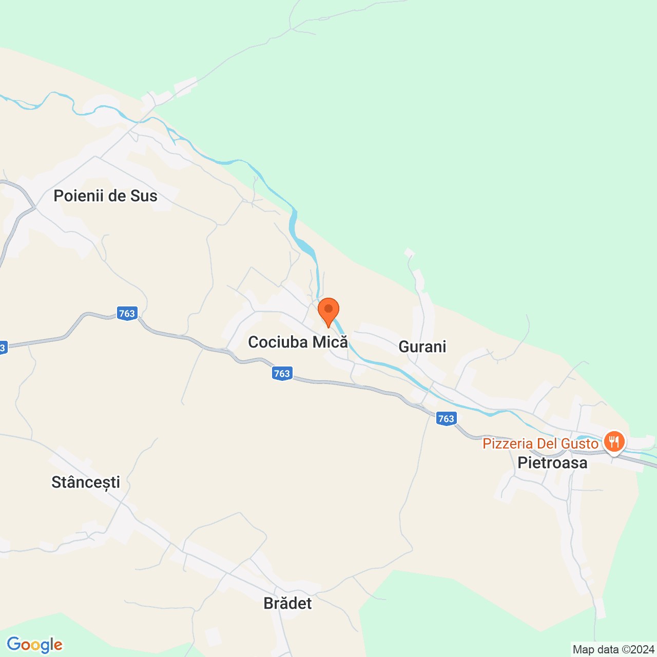 Poza harta streetview, zoom 14, adresa Cociuba Mica Pietroasa judet Bihor, , judetul