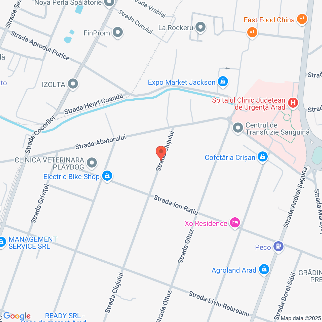 Poza harta streetview, zoom 16, adresa Arad, str. Clujului nr. 6, , judetul