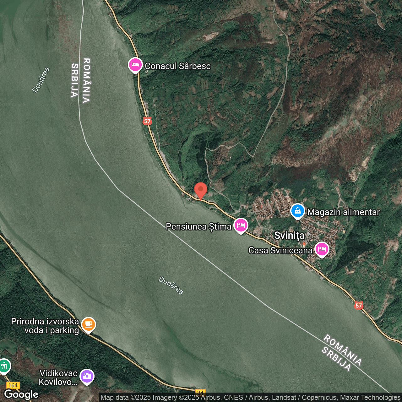 Poza harta hybrid, zoom 14, adresa Svinita, , judetul