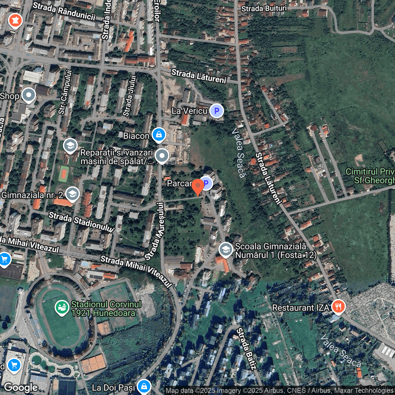 Poza harta hybrid, zoom 16, adresa Hunedoara, str. Mureșului, , judetul