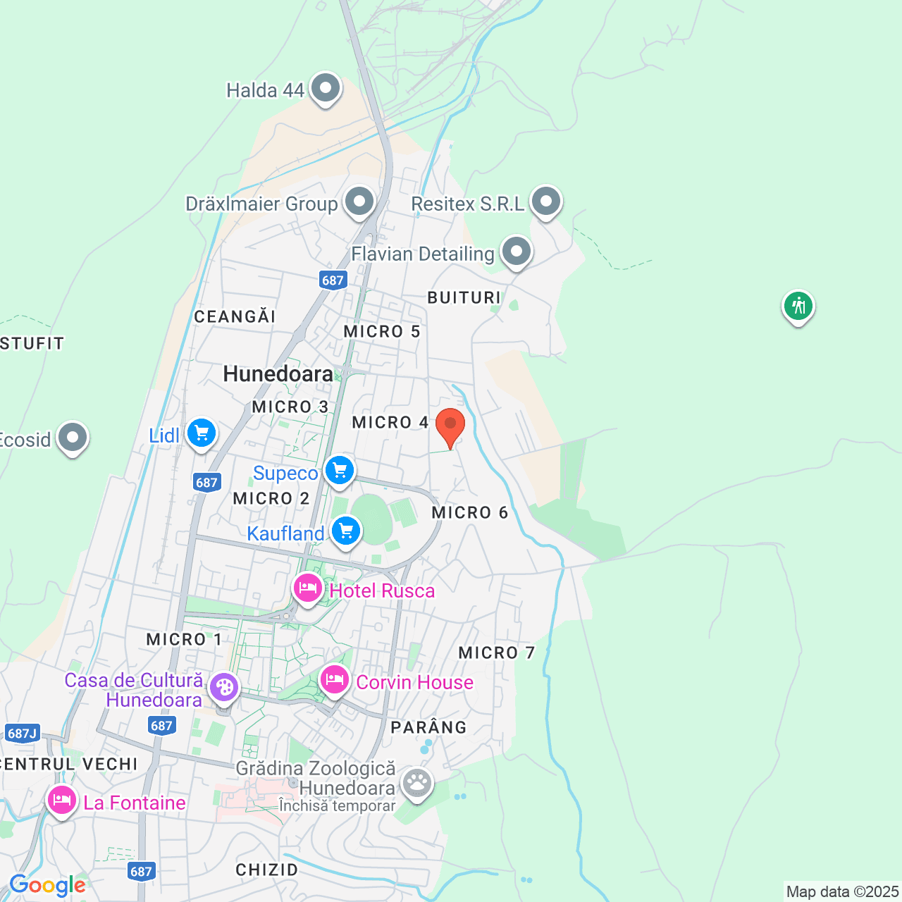 Poza harta streetview, zoom 14, adresa Hunedoara, str. Mureșului, , judetul