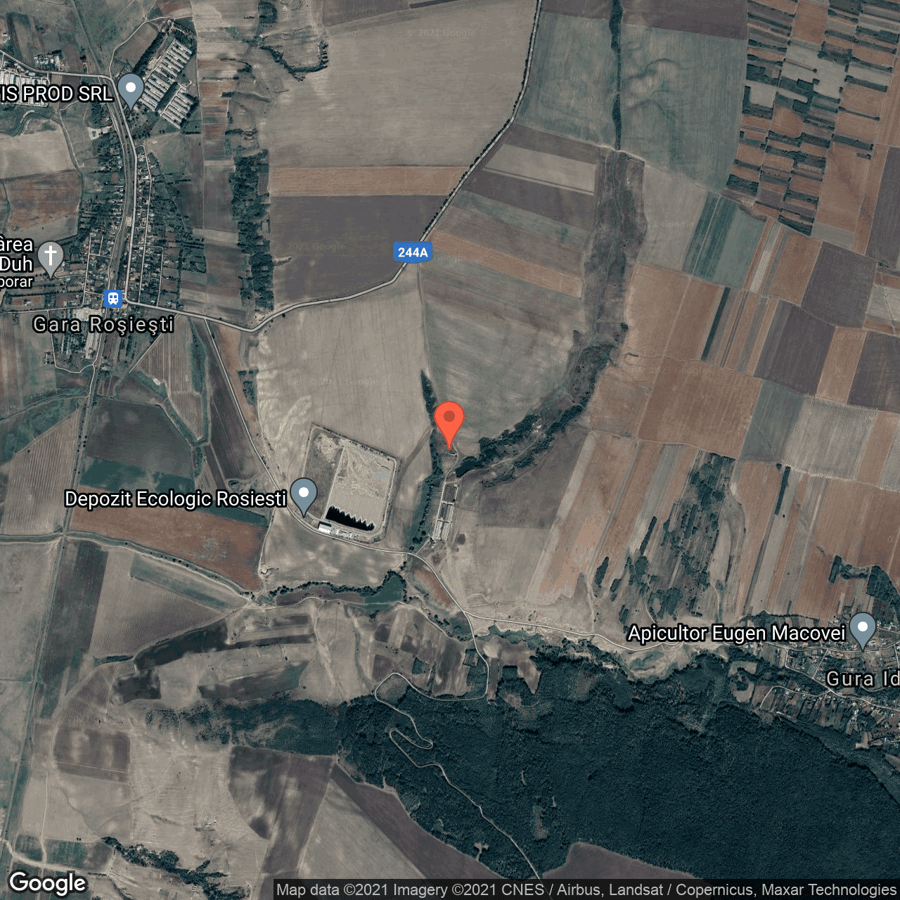 Poza harta hybrid, zoom 14, adresa Rosiesti, Rosiesti, judetul Vaslui
