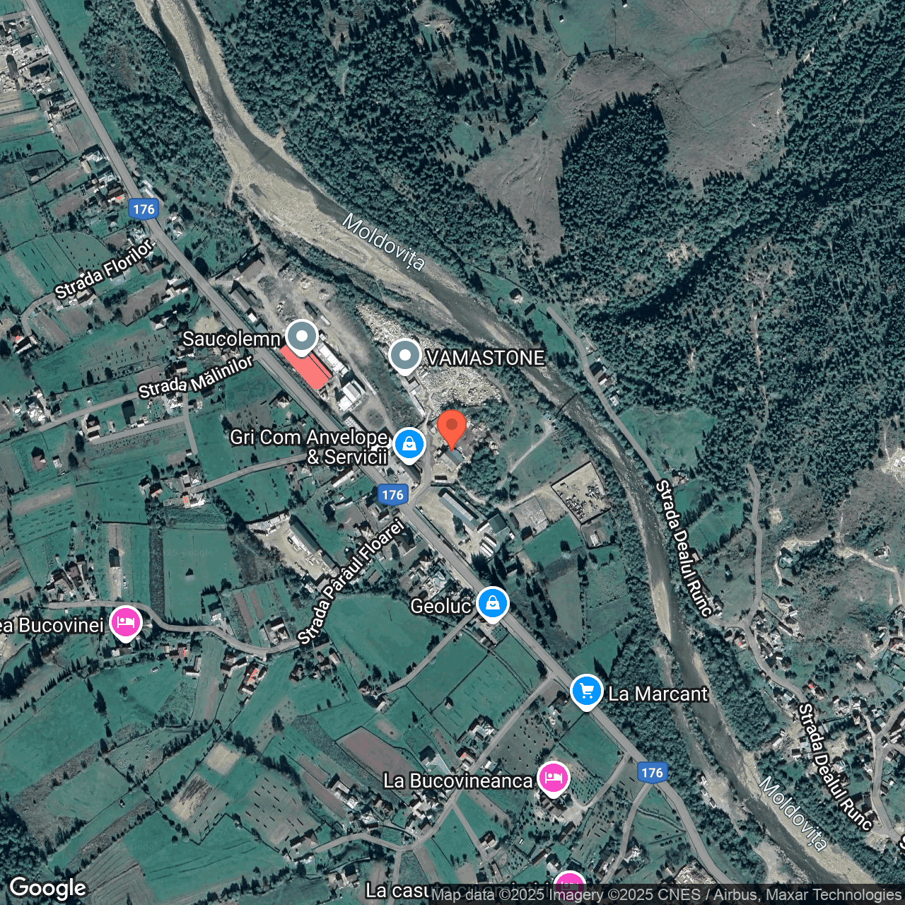 Poza harta hybrid, zoom 16, adresa Vama Suceava, , judetul