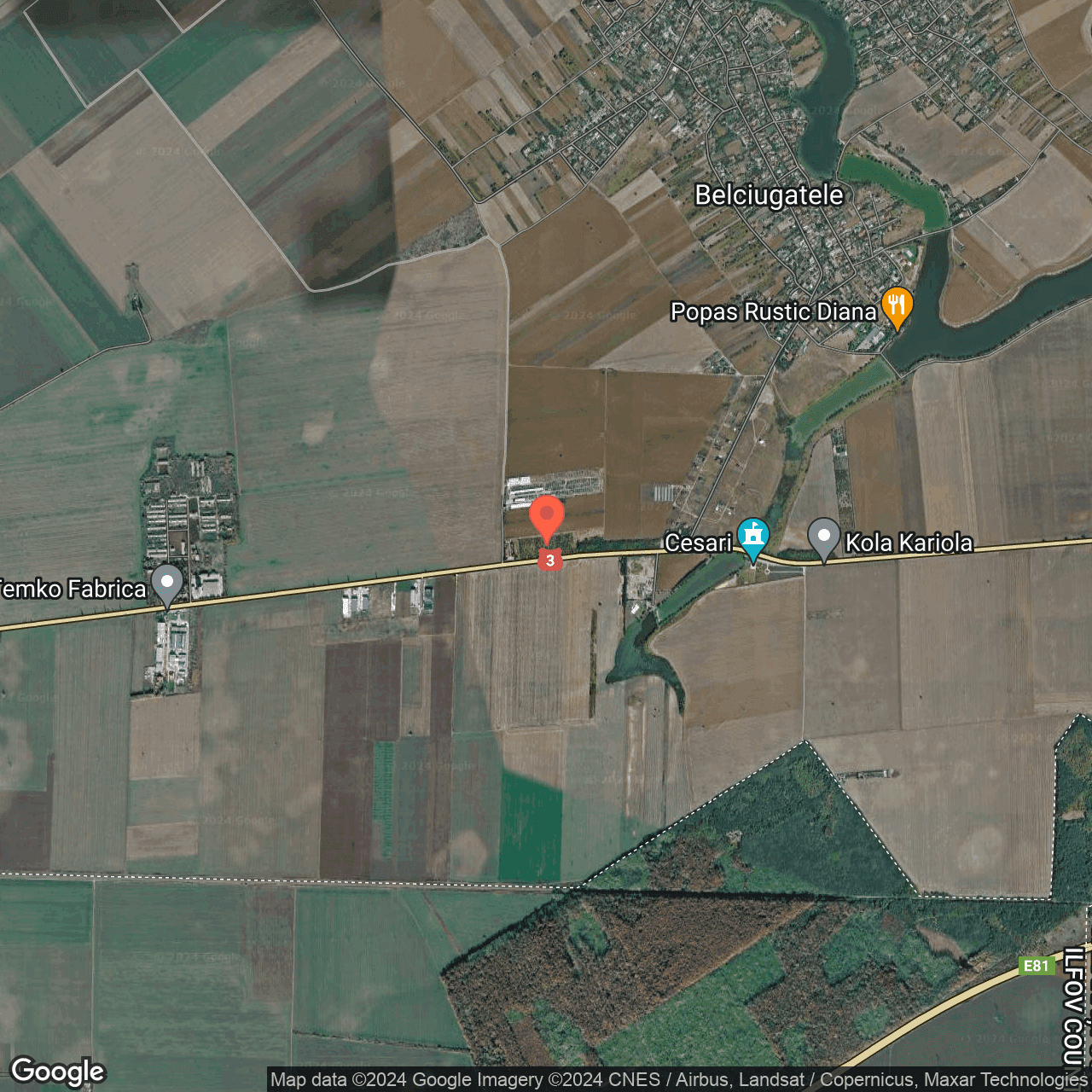 Poza harta hybrid, zoom 14, adresa Belcigatele Calarasi, , judetul