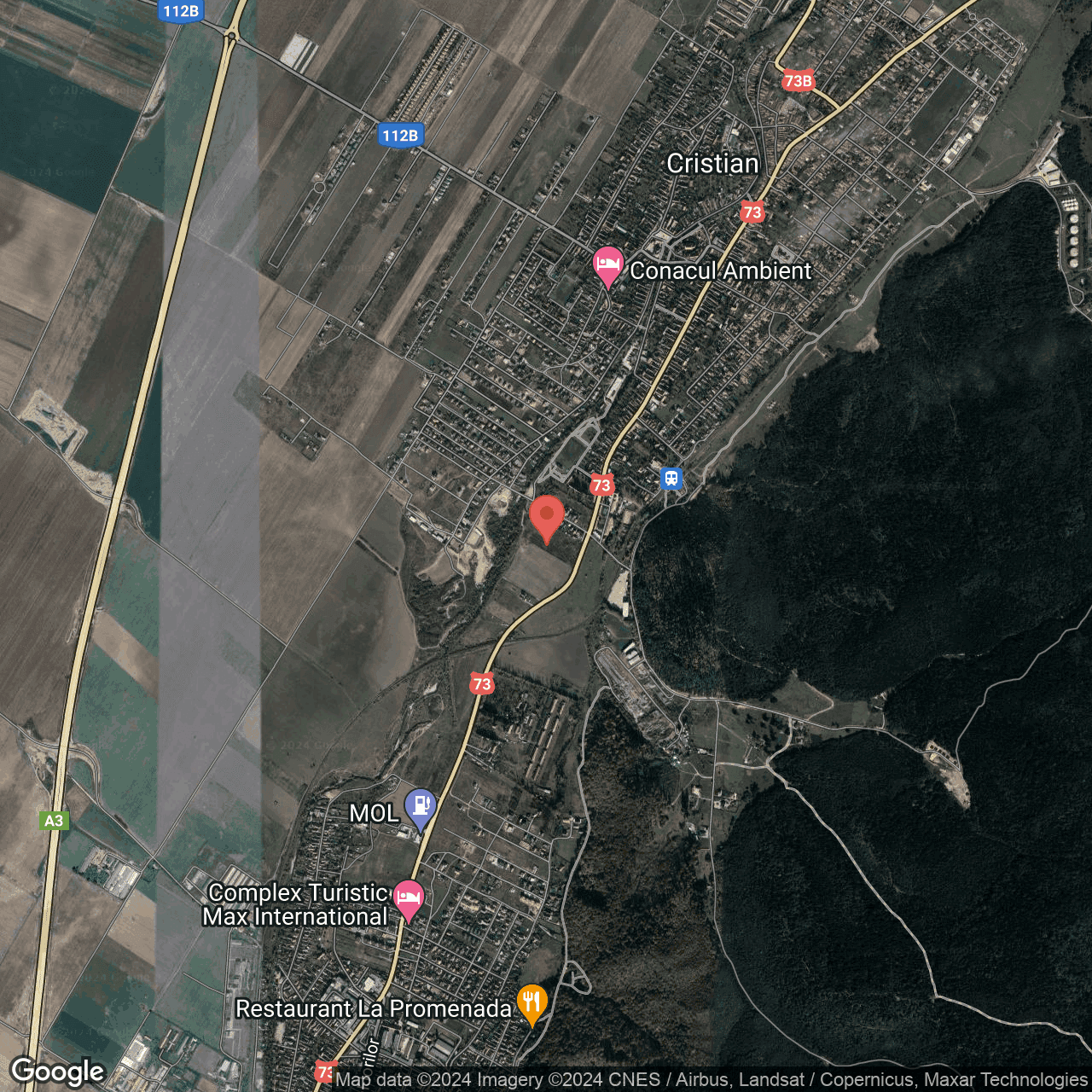 Poza harta hybrid, zoom 14, adresa Rasnov Brasov, , judetul